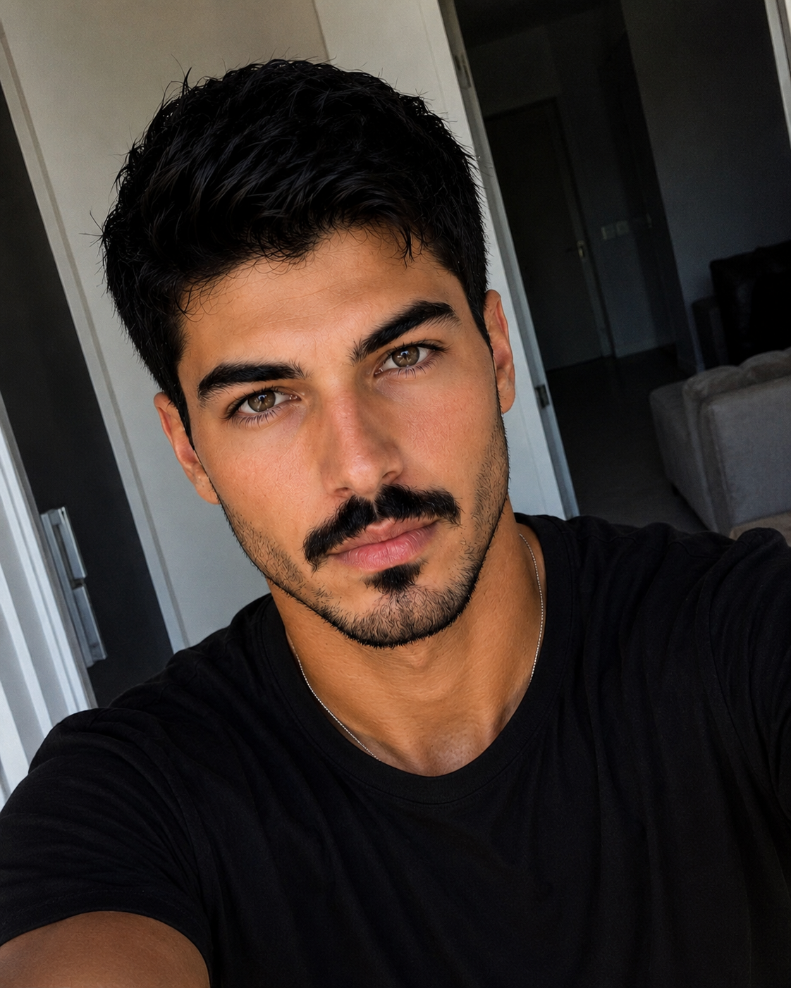 Before — raw selfie